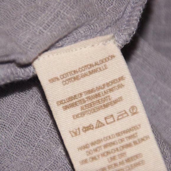 FREE PEOPLE Lavender Carry Me Away Gauze Top sz M - Picture 7 of 8